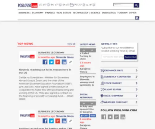 Poslovni.com(All business news) Screenshot