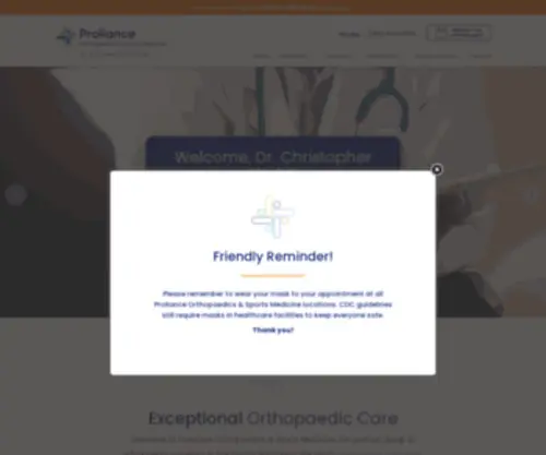 Posm.com(Proliance Orthopaedics & Sports Medicine) Screenshot