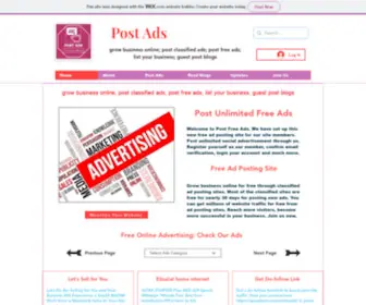 Post-ADS.org(Post Free Ads) Screenshot