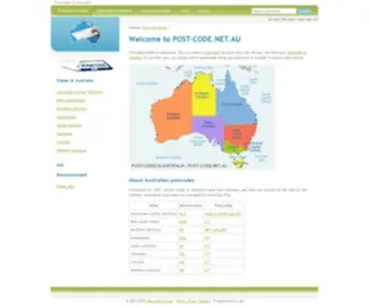Post-Code.net.au(Find postcodes in Australia) Screenshot