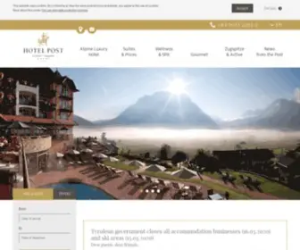 Post-Lermoos.at(Alpine Luxury Hotel Post Lermoos an der Zugspitze in Tirol) Screenshot