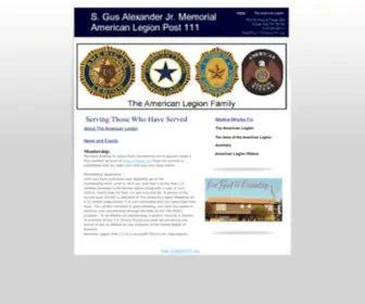 Post111.org(American Legion Post 111) Screenshot