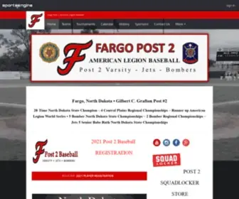 Post2Baseball.com(Fargo Post 2 American Legion Baseball) Screenshot