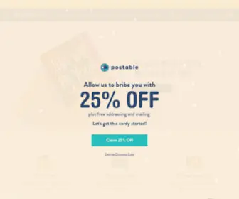 Postable.com(Really Nice Cards Mailed For You) Screenshot