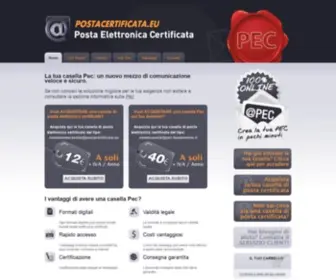 Postacertificata.eu(Pec Posta elettronica certificata) Screenshot