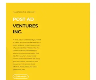 Postad.events(Post Ad Ventures Inc) Screenshot