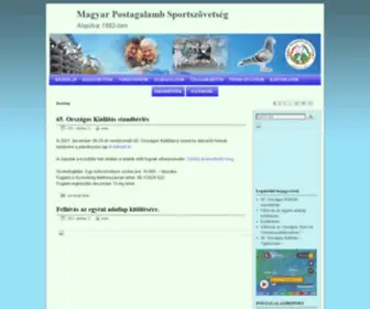 Postagalamb.hu(Magyar Postagalamb Sportszövetség) Screenshot