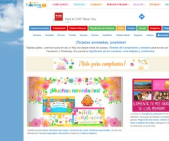 Postales.com(Tarjetas) Screenshot