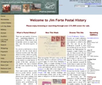 Postalhistory.com(Jim Forte Postal History) Screenshot