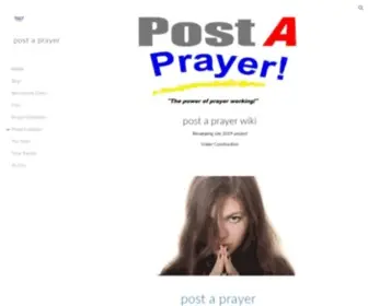 Postaprayer.org(Post a prayer #) Screenshot
