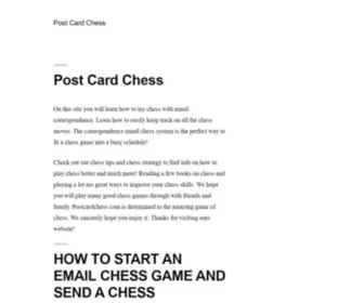 Postcardchess.com(Post Card Chess) Screenshot