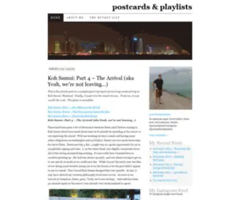 Postcardsandplaylists.com(Postcards & playlists) Screenshot