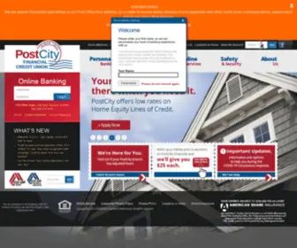 Postcitycu.org(PostCity Financial) Screenshot