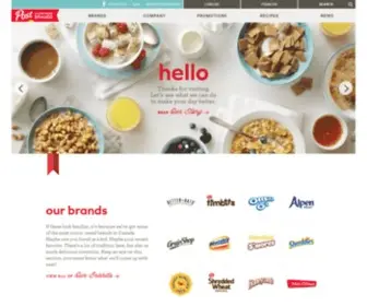 Postconsumerbrands.ca(Breakfast Cereal for Everyone) Screenshot