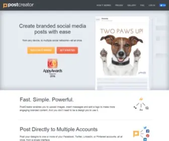 Postcreator.com(Create Branded Social Media Visuals) Screenshot