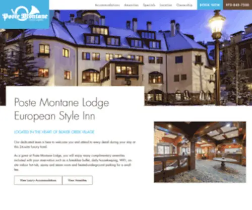 Postemontane.com(Beaver Creek Hotel Property) Screenshot