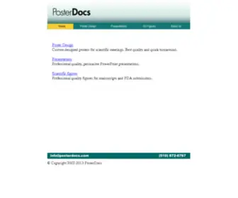 Posterdocs.com(Scientific poster) Screenshot