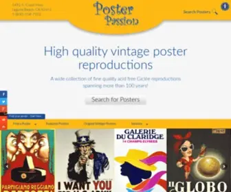 Posterpassion.com(High quality vintage poster reproductions) Screenshot