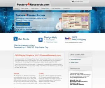 Posters4Research.com(Scientific Poster and Research Poster printing experts) Screenshot