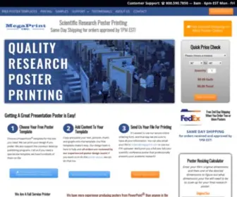 Postersession.com(Scientific Research Poster Printing) Screenshot