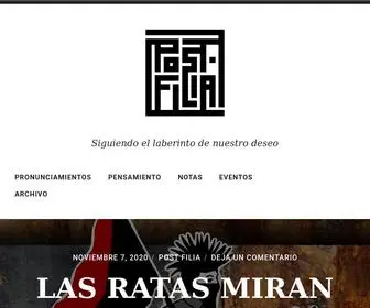 Postfilia.com(Siguiendo el laberinto de nuestro deseo) Screenshot