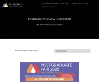 Postgrad.com.sg(Postgraduate Singapore) Screenshot