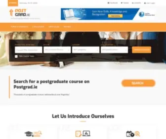 Postgrad.ie(Find postgraduate courses and postgrad programmes in Ireland from universities and colleges) Screenshot