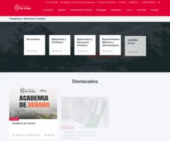 Postgradosuandes.cl(Postgrados Universidad de los Andes) Screenshot
