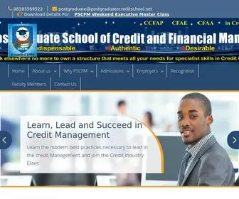 Postgraduatecreditschool.net(Postgraduate School of Credit and Financial Management (PSCFM)) Screenshot