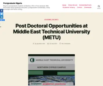 Postgraduatenigeria.com(Postgraduate Nigeria) Screenshot