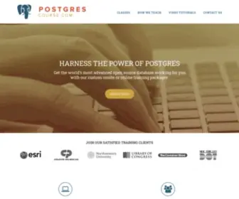 Postgrescourse.com(Hands-on interactive training with the world's most advanced open source database) Screenshot