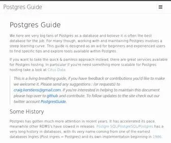 Postgresguide.com(Postgres Guide) Screenshot