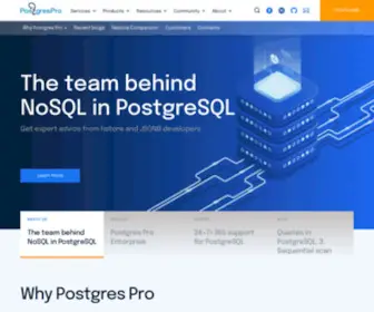 Postgrespro.com(Postgres Professional) Screenshot