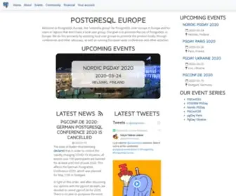 Postgresql.eu(PostgreSQL Europe) Screenshot