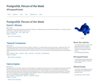 Postgresql.life(PostgreSQL Person of the Week) Screenshot