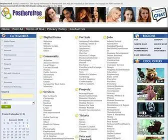 Postherefree.com(Free Classified Website) Screenshot