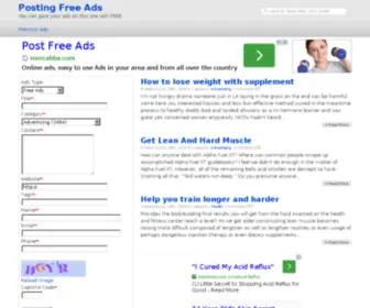 Postingfreeads.net(Posting Free Ads) Screenshot