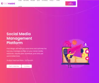 Postmagic.co.uk(Social Marketing Tool) Screenshot