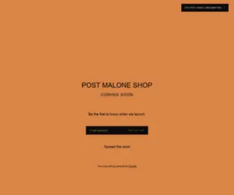Postmaloneshop.com(POST MALONE SHOP) Screenshot