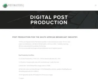 Postmasters.co.za(Postmasters digital post production) Screenshot