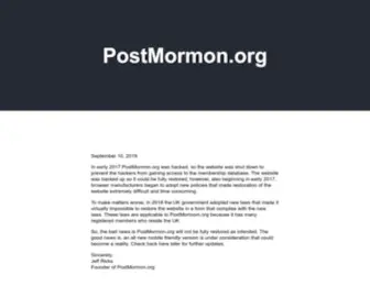 Postmormon.org(Web site created using create) Screenshot