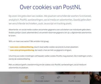 Postnl.nl(Wij zijn PostNL en we hebben iets voor je) Screenshot