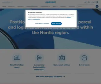 Postnord.com(Logistics solutions to from and within the Nordic region) Screenshot