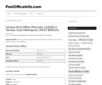 Postofficeinfo.com(Information about Post Offices and Pin Codes in India) Screenshot