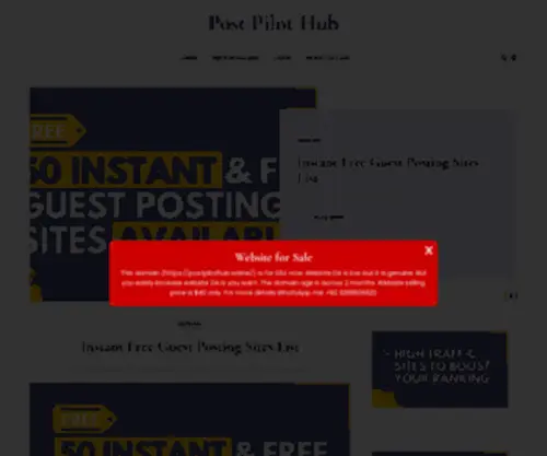 Postpilothub.online(Post Pilot Hub) Screenshot