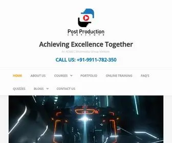 Postproductioninstitute.com(Video Editing Courses in Delhi) Screenshot