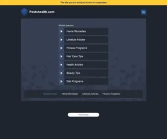 Postshealth.com(Health and Fitness Blog) Screenshot