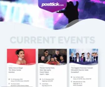 Posttick.com(Buy your tickets for concerts and events online) Screenshot