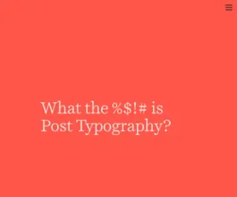 Posttypography.com(Post Typography) Screenshot