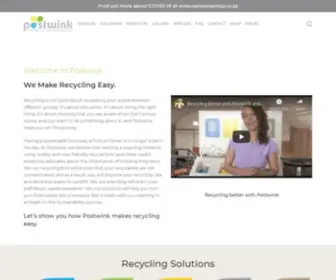 Postwink.co.za(Solutions That Make Recycling Easy) Screenshot